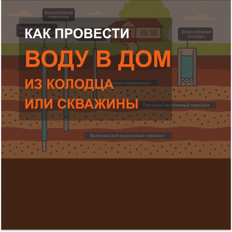Как провести воду в дом из колодца или скважины