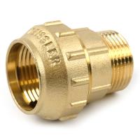 Муфта латунная TIM с наружной резьбой 32x1 для ПНД труб