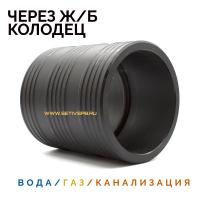 Муфта защитная Ду225 SDR 11 для прохода через ж/б колодец ПЭ труб