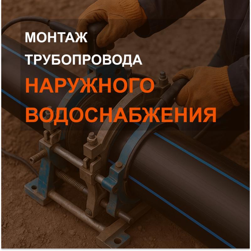Монтаж трубопроводов наружного водоснабжения
