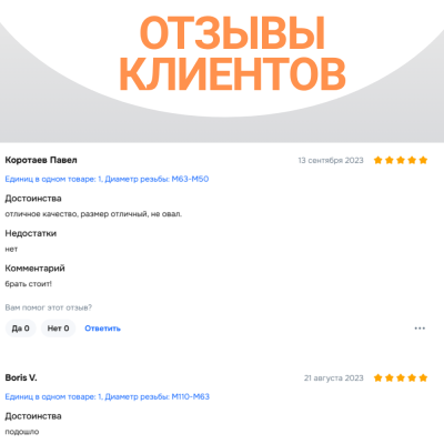 Переход литой Д90/63 SDR 11