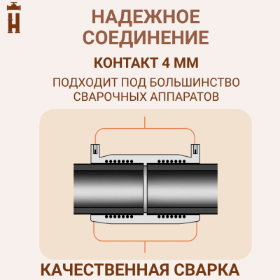 Муфта электросварная 90 мм SDR 11 ПЭ 100 tega